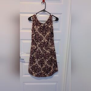 Charming Charlie Purple and Cream Floral Mini Dress